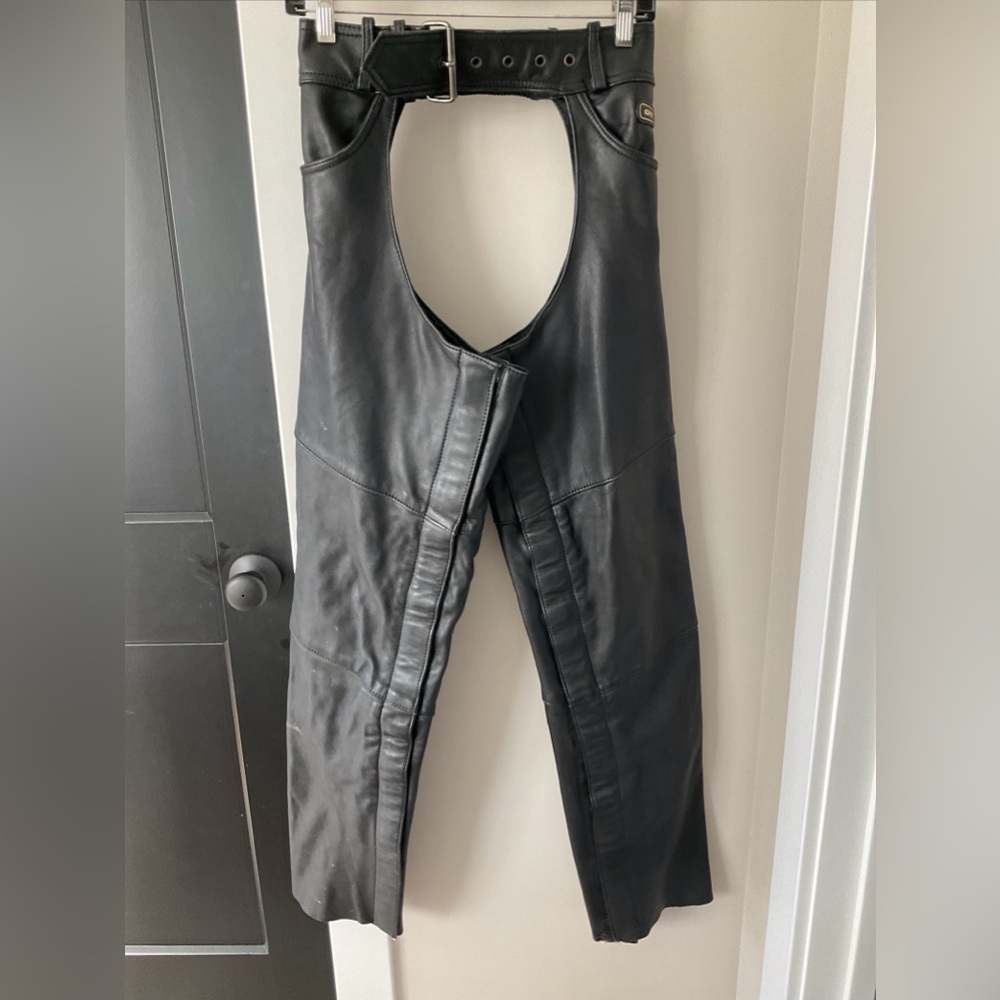 Esprit women’s leather chaps Sz XS
